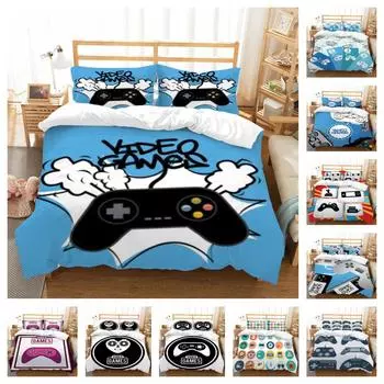 3D геймпад с принтом, постельное белье, пододеяльник, домашнее постельное белье, пододеяльник, одиночный, двойной, King Size UK Single 135x200cm
