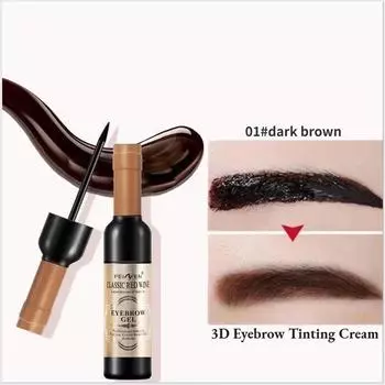 3D гель для бровей, долговечный натуральный водостойкий жидкий тонирующий крем для бровей, дикая татуировка, тонирующее мыло для бровей, полуперманентная водостойкая фиксация бровей 01#dark brown