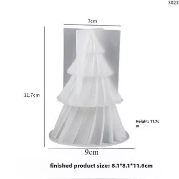 3D Геометрическая Сосновая Силиконовая Форма Свечи Рождественская Елка Ароматизированные Свечи Силиконовая Форма DIY Ароматическая Свеча Мыловарение Инструменты Ремесло