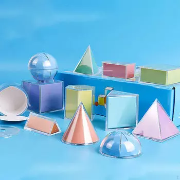 3D геометрические фигуры из твердых тел, блоки для ранней образовательной игрушки для школы