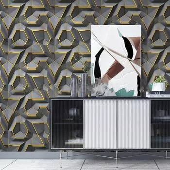 3d геометрические матовые водонепроницаемые самоклеящиеся обои для дома, настенная бумага, домашний декор, настенная наклейка 10M