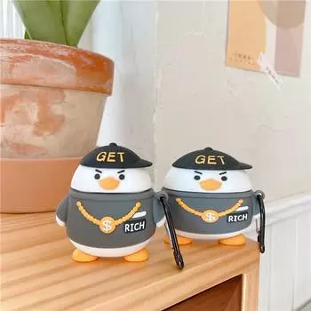 3D Get Rich Duck защитный противоударный силиконовый чехол для наушников Airpods Pro 2/Airpods Pro/Airpods 1/2/3 чехол для девочек и женщин for airpods 1 2