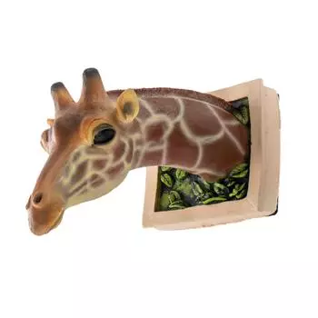 3D Giraffe Head Art Statue Wall Decor DIY Sculpture Coffee Figurines Decor