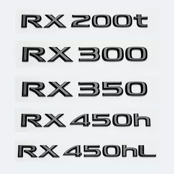 3D глянцевые черные буквы RX200t RX270 RX300 RX350 RX450h RX450hL HYBRID эмблема для автомобиля LEXUS на крыле багажника сзади логотип Glossy Black