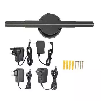 3D голограммный вентилятор Professional 256 Light Beads с высоким разрешением поддерживает WiFi APP 3D рекламная машина UK Plug