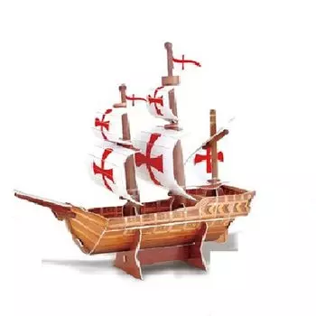 3D головоломка 3D головоломка картонная игрушка парусный корабль поделка 3D модель поделка сборочный комплект (Санта Мария)