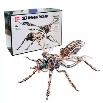 3D головоломка 3D металлическая головоломка механическая модель насекомого сборочный комплект игрушка из нержавеющей стали набор для творчества своими руками для взрослых стимпанк архитектурная модель