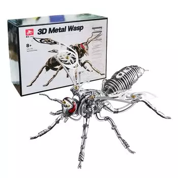 3D-головоломка для взрослых, 3D-металлическая головоломка, набор для сборки механического насекомого, игрушка-модель шершня, игрушка в стиле стимпанк из нержавеющей стали, персонализированный подарок для мальчиков…