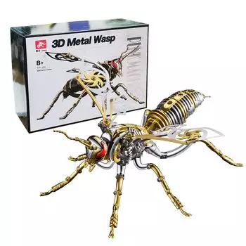 3D головоломка для взрослых 3D металлическая головоломка Craft DIY Metal Insect Kit Сборка головоломки Игрушка Модель Hornet Стимпанк Интерьер