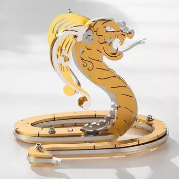 3D головоломка мультфильм змея металлическая модель строительные наборы для взрослых механические животные зодиакальная змея DIY сборка игрушка детский подарок