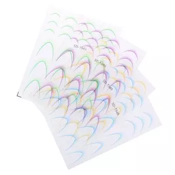 3D градиентные французские линии наклейки для ногтей полосатые линии слайдеры аксессуары для ногтей самоклеящиеся типсы маникюрные наклейки A2