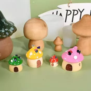 3D Гриб силиконовая форма воск расплавленный полимер ароматерапия изготовление кексов желе формы украшения принадлежности 4