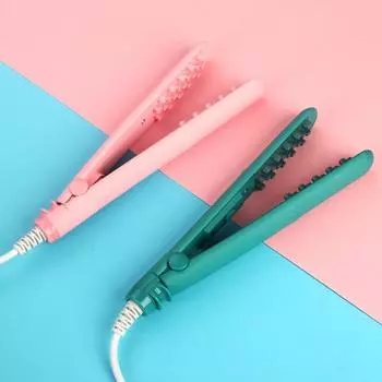 3D Grid Mini Hair Curler Щипцы для завивки волос Пушистые щипцы для волос Керамическая кукуруза Перманентная шина Утюжок для волос Портативные инструменты для укладки волос Парикмахерская зелёный