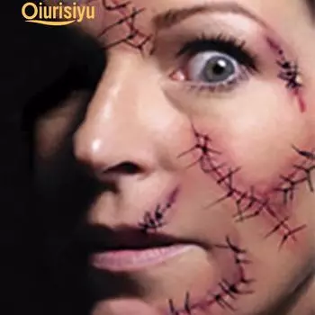 3D Хэллоуин Кровавый Шрам Временная Татуировка Наклейка 11#
