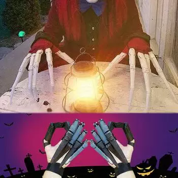 3D Хэллоуин Печатные Шарнирные Пальцы Расширения Партии Ужасов Реквизит Хэллоуин Палец Декор Right Hand белый