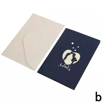 3D Handmade Pop Up LOVE Cards Wedding Couple Invitations Greeting Cards Red Greeting Card Couples Postcard