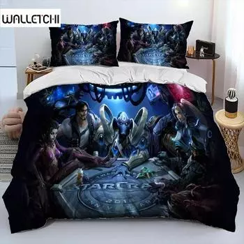 3D HD StarCraft Gamer PC одеяло комплект постельного белья, пододеяльник комплект постельного белья пододеяльник наволочка, комплект постельного белья размера «king-size» для детей 70x133cm 2pcs
