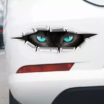 3D High Simulation Наклейки для автомобиля Eye Voyeur Cat Eye Водонепроницаемые наклейки для автомобиля Аксессуары
