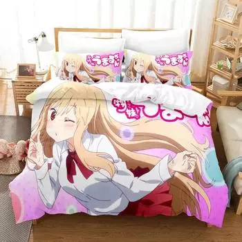3D Химоуто! Комплекты постельного белья Umaru-chan Пододеяльник с наволочкой Twin Full Queen King Постельное белье Постельное белье 70x133cm 2pcs