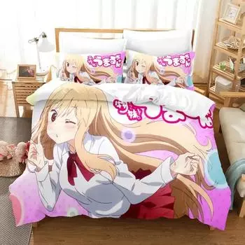3D Химоуто! Комплекты постельного белья Umaru-chan Пододеяльник с наволочкой Twin Full Queen King Постельное белье Постельное белье 70x133cm 2pcs