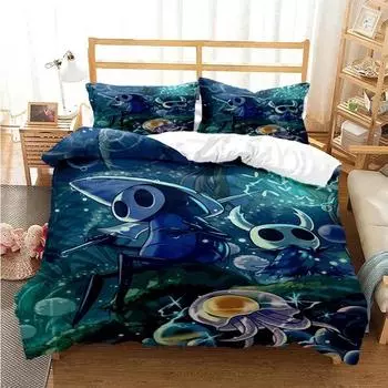 3D Hollow Knight Fashion Digital Printing Bedding Set Duvet Cover Comforter Bed Single Twin Full Queen Youth Girl Boys Gift 70x133cm 2pcs