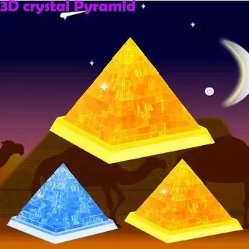 3D хрустальная головоломка, милая модель, DIY гаджет, строительная игрушка в подарок разноцветный