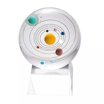 3D хрустальный шар с солнечной системой и светодиодной подсветкой, детский подарок на день рождения