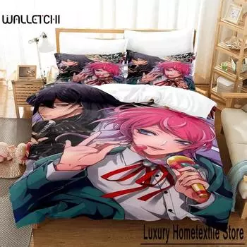 3D Hypnosis Mic -Division Rap Battle комплект постельного белья односпальный двуспальный двуспальный двуспальный комплект для взрослых и детей спальня пододеяльник наборы 70x133cm 2pcs