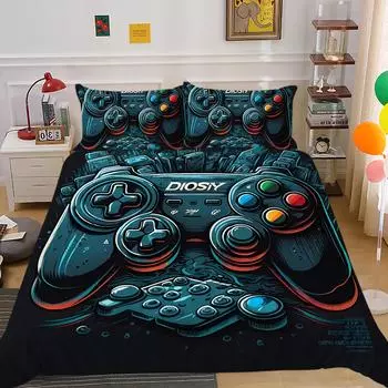 3D игровая консоль, комплект постельного белья для мальчиков и девочек, Твин, королевский размер, пододеяльник, наволочка, кровать, модный домашний текстиль для детей и взрослых DE 135x200cm