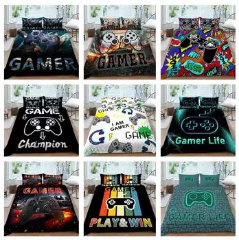 3D игровая консоль, комплект постельного белья, пуховое одеяло и наволочка, 2/3 предмета, для украшения дома, комнаты для мальчиков, любителей игр Baby 100x135cm