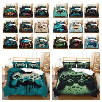 3D игровая консоль печать домашнего постельного белья комплект постельного белья королевского размера постельное белье из микрофибры высокоранговый пододеяльник UK Single 135x200cm