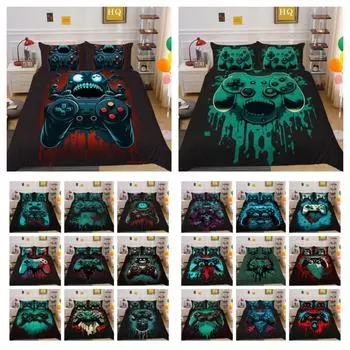 3D игровая консоль с принтом, домашнее постельное белье, одноразмерная постельная одежда для мальчиков и детей, высококачественный мягкий комплект постельного белья, чехол UK Single 135x200cm