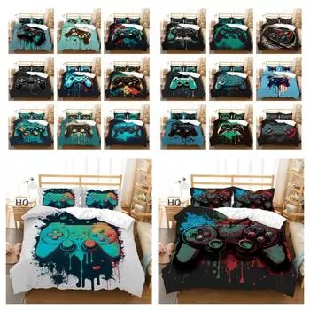 3D игровая консоль с принтом, комплект одеял, двойной размер, постельное белье из микрофибры, роскошный модный домашний комплект постельного белья UK Single 135x200cm