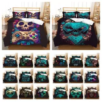 3D игровая консоль с принтом на кровать, чехол одного размера для мужчин и подростков из микрофибры, высокое качество, крутой декор для спальни UK Single 135x200cm