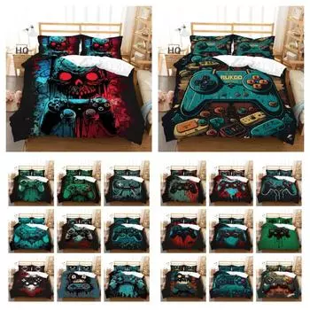 3D игровая консоль с принтом покрывала детские двойные размеры из микрофибры Декор для спальни Высококачественный комплект постельного белья чехол UK Single 135x200cm