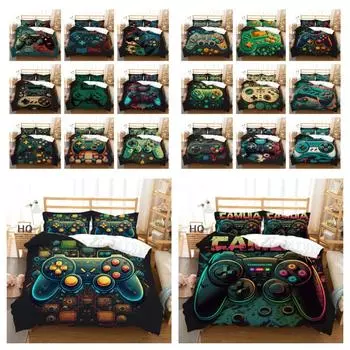 3D игровая консоль с принтом, покрывала для подростков, двойной размер, пододеяльник, роскошный мягкий высококлассный декор для спальни UK Single 135x200cm
