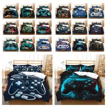 3D игровая консоль с принтом Покрывала двойного размера Пододеяльники из микрофибры Высококачественное домашнее постельное белье UK Single 135x200cm