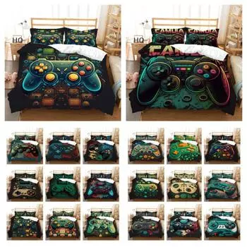 3D игровая консоль с принтом, постельное белье, полноразмерный комплект постельного белья для подростков, дизайн обложки, высококачественный домашний текстиль UK Single 135x200cm
