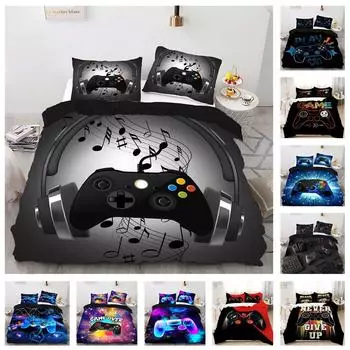 3D игровой контроллер, комплект постельного белья, плеер, пододеяльник, 2/3 шт., комплект постельного белья для мальчика, AU210 * 210, полноразмерное мягкое украшение для спальни Baby 100x135cm