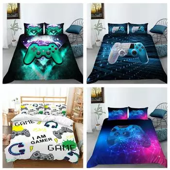 3D игровой плеер, одеяло, наволочка, комплект постельного белья для семьи из 3/2 предметов, односпальная кровать, двуспальная кровать, полноразмерное домашнее постельное белье DE 100x135cm