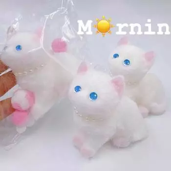 3D игрушка для кошек, сжимающая тревожность, снятие стресса, черный белый котенок, щипок, сенсорный белый