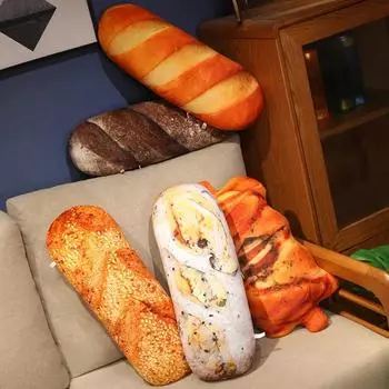 3D имитация хлеба плюшевая подушка различные стили масло тост хлеб еда мягкая подушка поясничная подушка для домашнего декора 20cm красный