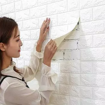 3D имитация плитки, стикер на кирпичную стену, самоклеящиеся водонепроницаемые панели из пенопласта, обои для украшения дома, 10 шт., 35x30 см/13,7x11,8 дюйма