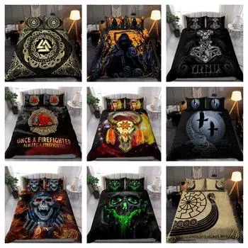 3D индийский печатный комплект постельного белья с черепом, пододеяльник, мягкое одеяло, наборы подарков, подарок Single 135x200cm