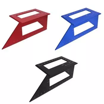 3D инструмент для измерения угла наклона, многофункциональная угловая линейка Т-типа, деревообрабатывающий инструмент синий