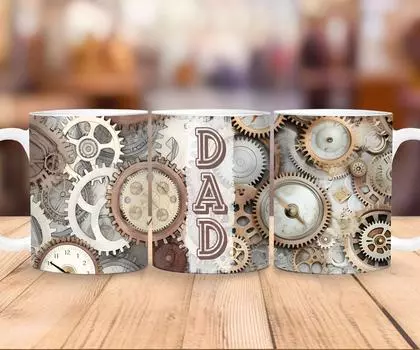 3D Инструменты Инструменты Керамическая Кофейная Кружка Чайная Чашка Папа День Отца Папочка Двигатель Инженерия 301-400ml