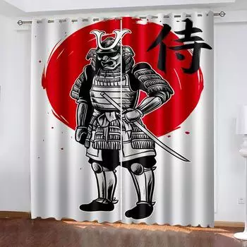 3D Japanese Style Comic Cartoon Curtains, Bedroom Window Curtain, Living Room Shading, Outdoor Decorative Home Textile, Texitle 100W160H(CM)40x63in&Hook