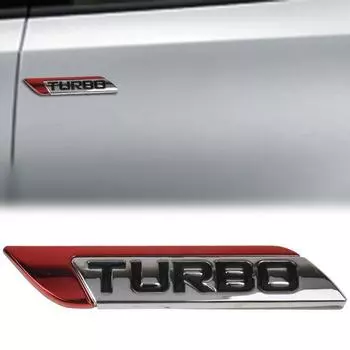 3D Эмблема Металлический Турбо Логотип Значок Наклейка Декор красный