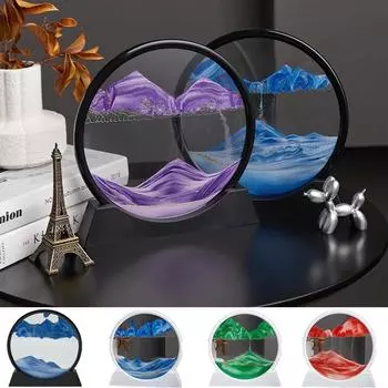 3D Картина на зыбучем песке Офисный стол Картины из текучего песка Морской песчаный пейзаж Песочные часы Картина на зыбучем песке Офисный декор для дома Подарок