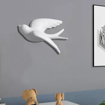 3D Керамическая птица Ласточка Изображение Скульптуры Декор Столовая Украшения S to left